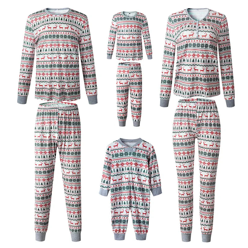 2023 Family Christmas Matching Pajamas Set Xmas Adult Kids Mother And Daughter Father Son Sleepwear Baby Family Look Outfits