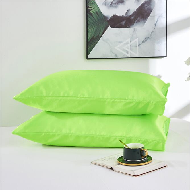 2PCS Pillowcase Black White Solid Color Pillow Cover US Twin Queen King Size Pillowcase