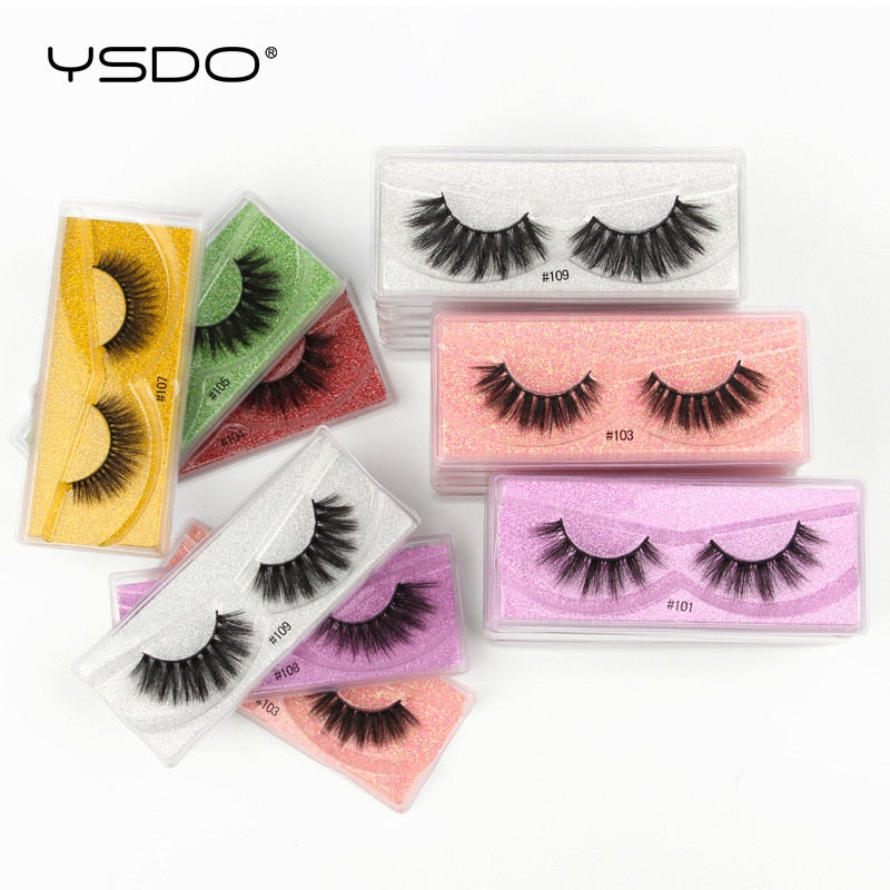 YSDO Eyelashes Wholesale 10/20/50/100 PCS 3d Mink Eyelashes Natural Mink Lashes Wholesale False Eyelashes Makeup Lashes In Bulk