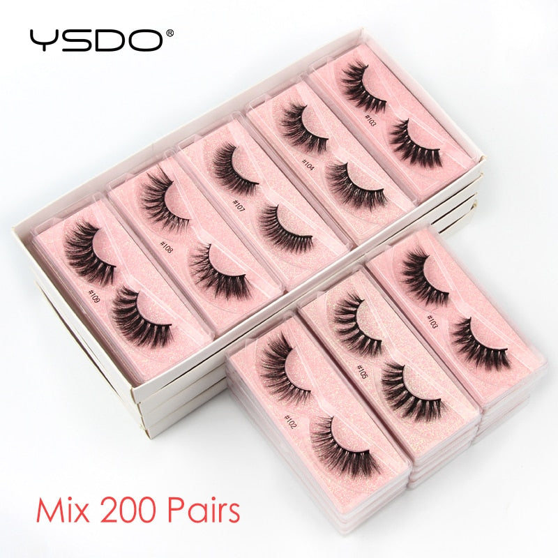 YSDO Eyelashes Wholesale 10/20/50/100 PCS 3d Mink Eyelashes Natural Mink Lashes Wholesale False Eyelashes Makeup Lashes In Bulk