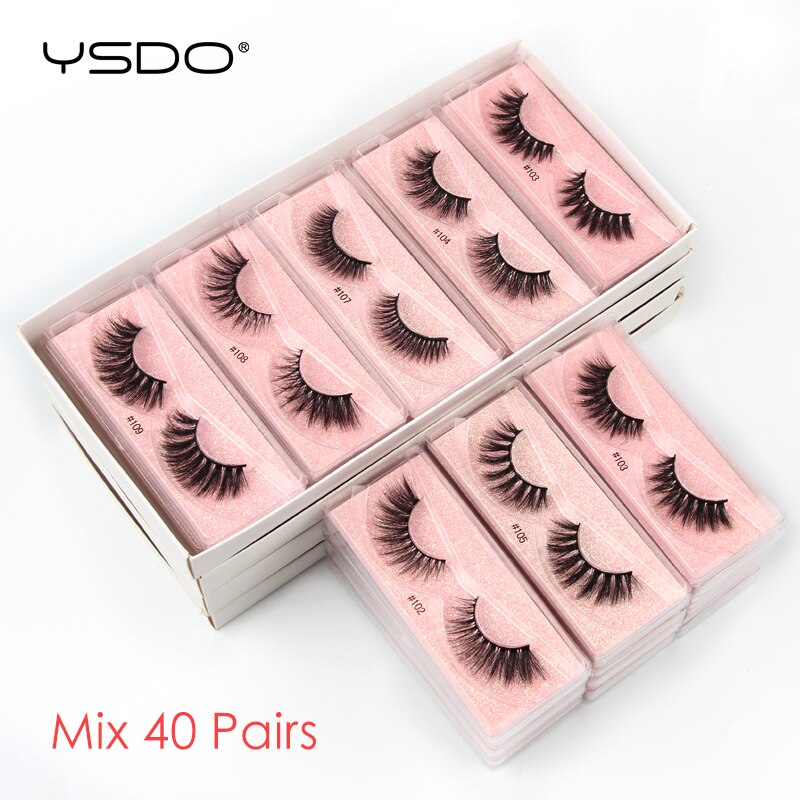 YSDO Eyelashes Wholesale 10/20/50/100 PCS 3d Mink Eyelashes Natural Mink Lashes Wholesale False Eyelashes Makeup Lashes In Bulk