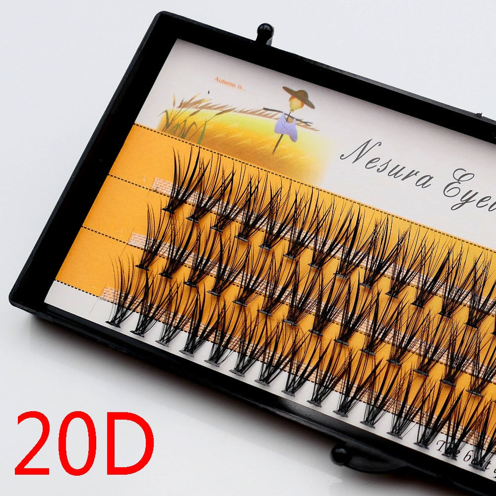 1box/60 bundles 20/30D fake eyelashes,imitation mink Individual Eyelash,Natural Thick lashes,  Eyelash Extensions for make up