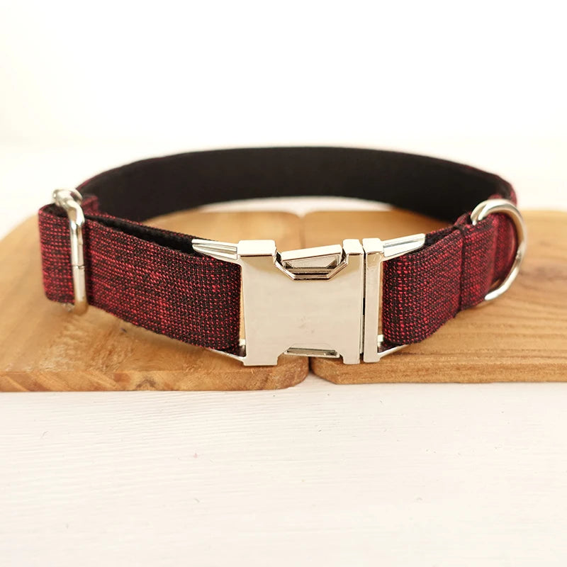 Personalized Dog Collar Customized Pet Collars Free Engraving ID Nameplate Tag Pet Accessory Suit Fiber Puppy Collars Leash