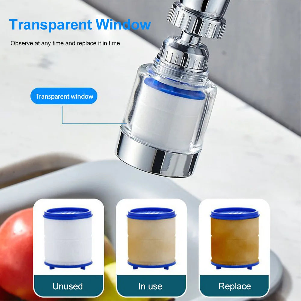 2023 NEW 360°Rotating Faucet Filter Kitchen Removal Chlorine Heavy Metal Filtered For Hard Water Bath Filtration Purifier